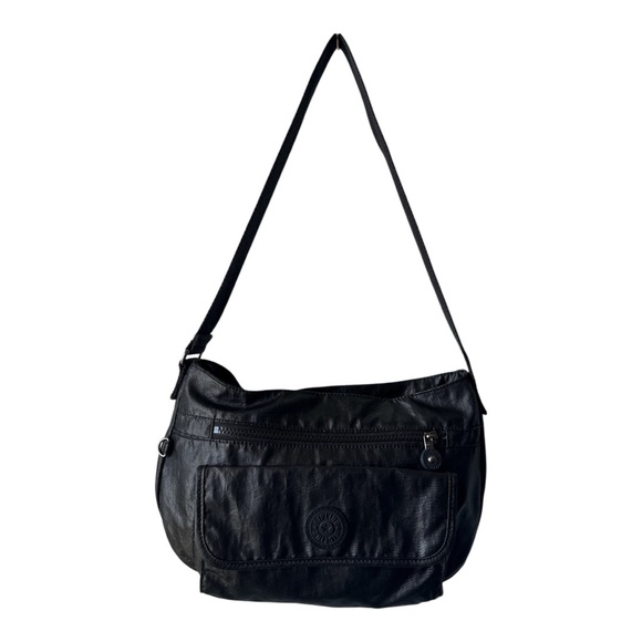 Kipling Handbags - Kipling Black Nylon Glossy Finish Shoulder Bag
